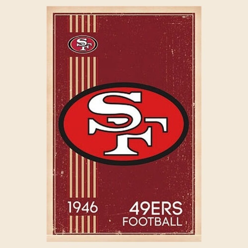 NFL Heritage Series SAN FRANCISCO 49ers 1960s-STYLE Wall POSTER_165